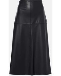 Max Mara - Leisure Scilli Coated Jersey Midi Skirt - Lyst