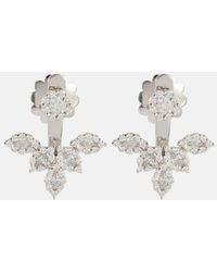 YEPREM - Moonflower 18kt White Gold Earrings With Diamonds - Lyst
