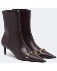 Gucci - Donna Horsebit Leather Ankle Boots - Lyst