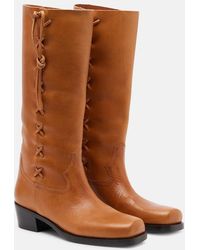 Paris Texas - Roxanne Leather Knee-High Boots - Lyst