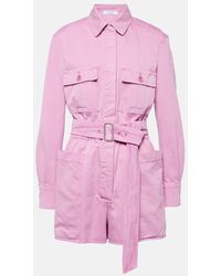Max Mara - Visiera Cotton Drill Playsuit - Lyst