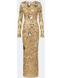Rachel Gilbert - Pierre Embellished Floral-Applique Gown - Lyst