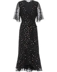 Diane von Furstenberg Wickelkleid Berdina aus Chiffon - Schwarz