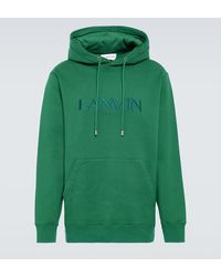 Lanvin - Sudadera con capucha de algodon con logo - Lyst