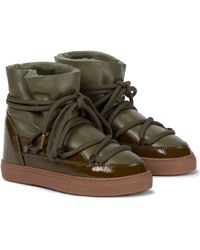 Inuikii Leather-paneled Snow Boots - Green