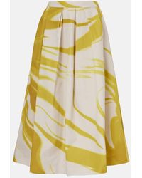 Dries Van Noten - Jupe Midi Imprimee En Coton - Lyst