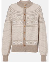 KHAITE - Marc Fair Isle Cashmere Cardigan - Lyst