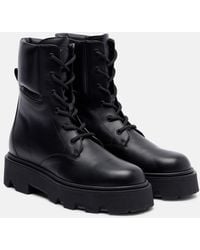 Moncler - Aurea Leather Combat Boots - Lyst