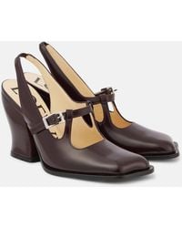 Loewe - Slingback-Pumps Onda Aus Leder - Lyst