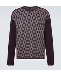 Giorgio Armani - Wool And Cashmere Jacquard Sweater - Lyst