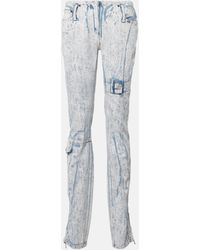 Acne Studios - Printed Low-rise Slim Jeans - Lyst