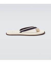 Brunello Cucinelli - Leather Thong Sandals - Lyst