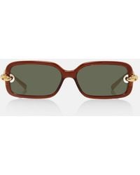 Bottega Veneta - Knot Rectangular Sunglasses - Lyst