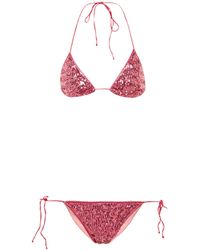 Oséree Exklusiv bei Mytheresa – Bikini mit Pailletten - Pink