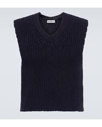 Our Legacy - Intact Ribbed-knit Cotton Sweater Vest - Lyst