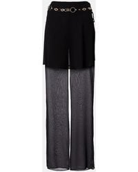 Christopher Esber - Belted Silk Wide-Leg Pants - Lyst