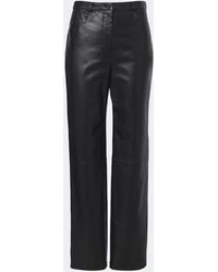 Loulou de Saison - Cobe Leather Straight Pants - Lyst