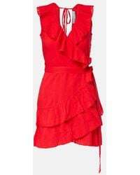Melissa Odabash - Molly Ruffled Cotton Wrap Dress - Lyst