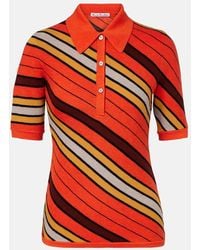Acne Studios - Polo De Lana Acanalado A Rayas - Lyst