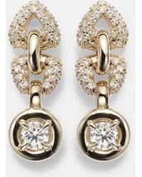 STONE AND STRAND - Rossellini 14Kt Earrings With Diamonds - Lyst