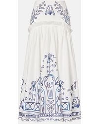 ALÉMAIS - X Lrnce Leela Printed Cotton Maxi Skirt - Lyst