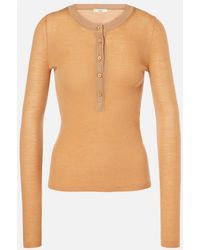 Chloé - Henley-Top Aus Wolle - Lyst