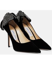 Jimmy Choo - Love 100 Embellished Suede Pumps - Lyst