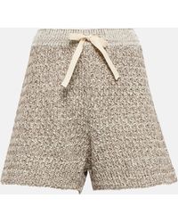 Jil Sander - Open-knit Cotton-blend Shorts - Lyst