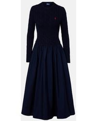 Polo Ralph Lauren - Cable-Knit Cotton Dress - Lyst