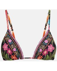 FARM Rio - Stitched Garden Tapestry Bikini Top - Lyst