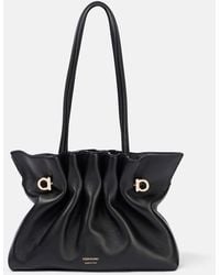 Ferragamo - Gancini Small Leather Shoulder Bag - Lyst