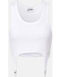 Jean Paul Gaultier - Ribbed-Knit Cotton Jersey Bra Top - Lyst