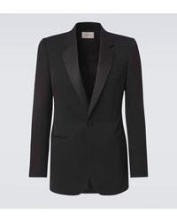 Saint Laurent - Wool Grain De Poudre Tuxedo Jacket - Lyst