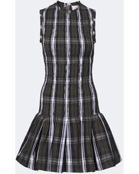 Patou - Checked Shirred Minidress - Lyst