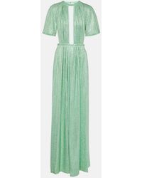 Area - Cutout Crystal-Embellished Jersey Gown - Lyst