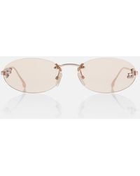 Fendi - First Crystal Oval Sunglasses - Lyst