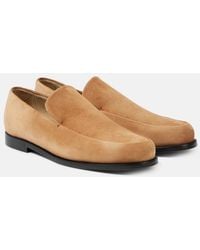 KHAITE - Alessio Suede Loafers - Lyst