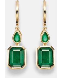 SHAY - 18Kt Drop Earrings With Emeralds - Lyst