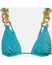SAME - Gold Chain Triangle Bikini Top - Lyst