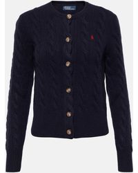 Polo Ralph Lauren - Cable-knit Wool And Cashmere Cardigan - Lyst