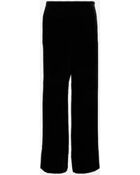 TOTEME - High-Rise Velvet Wide-Leg Pants - Lyst