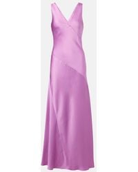 Max Mara - Pilly Paneled Satin Slip Dress - Lyst