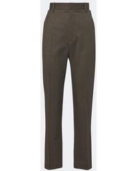 Victoria Beckham - Virgin Wool Twill Straight Pants - Lyst