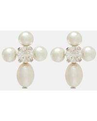 Simone Rocha - Boucles D'Oreilles Pebble A Perles Et Cristaux - Lyst
