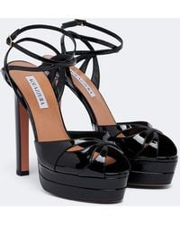 Aquazzura - Moves Patent Leather Platform Sandals - Lyst