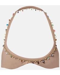 Christopher Esber - Beach Quartz Minuscule Embellished Bikini Top - Lyst