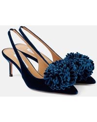 Aquazzura - Couturier 65 Velvet Slingback Pumps - Lyst