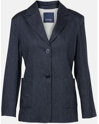 Max Mara - Derna Linen-Blend Twill Blazer - Lyst