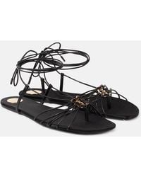 Saint Laurent - Babylone Leather Sandals - Lyst