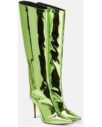 Alexandre Vauthier - Mirrored Leather Knee-High Boots - Lyst